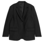 ARKET kleding 0DXJP485 zwart Oversized blazer van keperstof van wolmix vrouwen