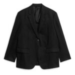 ARKET kleding 0DXJP487 zwart oversized linnen blazer vrouwen