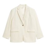 ARKET kleding 0DXJP490 wit Blazer met gekruist detail vrouwen