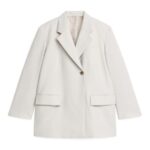ARKET kleding 0DXJP495 wit Oversized wollen blazer vrouwen