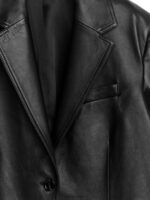 ARKET kleding 0DXJP497 zwart Oversized leren blazer vrouwen - Image 2
