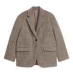 ARKET kleding 0DXJP498 beige Blazer van geborstelde wolmix vrouwen