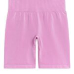 ARKET kleding 0DXJP502 roze naadloze sportshort vrouwen