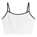 ARKET kleding 0DXJP503 wit Zwart naadloze yoga-bh vrouwen
