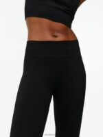 ARKET kleding 0DXJP506 zwart uitlopende naadloze riblegging vrouwen - Image 4