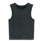ARKET kleding 0DXJP507 zwart gewassen geribbelde naadloze tanktop vrouwen