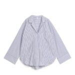 ARKET kleding 0DXJP515 wit Zwart relaxed pyjamashirt vrouwen