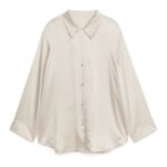 ARKET kleding 0DXJP517 beige zijden hemd vrouwen