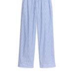 ARKET kleding 0DXJP527 blauw Wit poplin pyjamabroek vrouwen