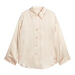 ARKET kleding 0DXJP528 gebroken wit zijden hemd vrouwen