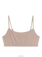 ARKET kleding 0DXJP540 beige zachte naadloze top vrouwen