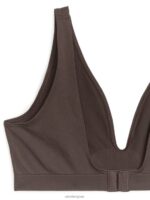 ARKET kleding 0DXJP542 bruin naadloze zachte beha vrouwen - Image 2