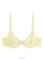 ARKET kleding 0DXJP548 geel beugelbeha van mesh vrouwen