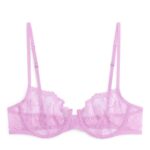 ARKET kleding 0DXJP549 roze kanten draadbeha vrouwen