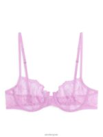 ARKET kleding 0DXJP549 roze kanten draadbeha vrouwen