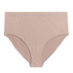 ARKET kleding 0DXJP558 beige naadloze slip met hoge taille vrouwen