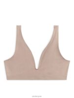 ARKET kleding 0DXJP559 beige naadloze zachte beha vrouwen