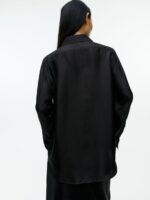 ARKET kleding 0DXJP55 zwart zijden twill overhemd vrouwen - Image 3