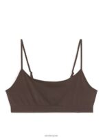ARKET kleding 0DXJP560 bruin zachte naadloze top vrouwen
