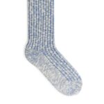 ARKET kleding 0DXJP577 blauw gemêleerd grof gebreide sokken Heren