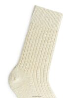 ARKET kleding 0DXJP579 gebroken wit grof gebreide sokken Heren - Image 2