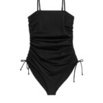 ARKET kleding 0DXJP582 zwart geplooid zwempak vrouwen