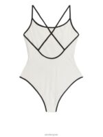 ARKET kleding 0DXJP584 gebroken wit/zwart mat badpak vrouwen - Image 2