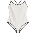 ARKET kleding 0DXJP584 gebroken wit/zwart mat badpak vrouwen