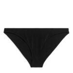 ARKET kleding 0DXJP587 zwart glanzend bikinibroekje met lage taille vrouwen