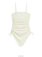 ARKET kleding 0DXJP588 wit geplooid zwempak vrouwen - Image 2