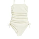 ARKET kleding 0DXJP588 wit geplooid zwempak vrouwen