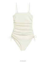 ARKET kleding 0DXJP588 wit geplooid zwempak vrouwen
