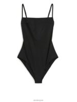 ARKET kleding 0DXJP591 zwart Badpak met vierkante hals vrouwen