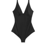 ARKET kleding 0DXJP592 zwart zwempak met v-hals vrouwen