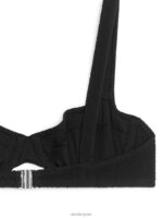 ARKET kleding 0DXJP594 zwart Gekreukt bikinitopje met beugel vrouwen - Image 2