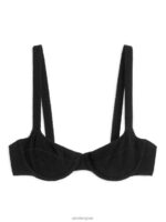 ARKET kleding 0DXJP594 zwart Gekreukt bikinitopje met beugel vrouwen
