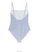 ARKET kleding 0DXJP596 blauw Wit seersucker badpak vrouwen - Image 2