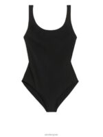 ARKET kleding 0DXJP597 zwart mat badpak vrouwen