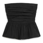 ARKET kleding 0DXJP59 zwart bustier met ruches vrouwen