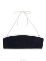 ARKET kleding 0DXJP602 zwart wit Halternek bikinitopje vrouwen