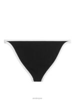 ARKET kleding 0DXJP607 zwart wit bikinibroekje met contrasterende binding vrouwen - Image 2
