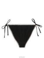 ARKET kleding 0DXJP609 zwart/gebroken wit bikinibroekje met striktanga vrouwen - Image 2