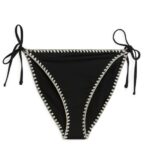 ARKET kleding 0DXJP609 zwart/gebroken wit bikinibroekje met striktanga vrouwen