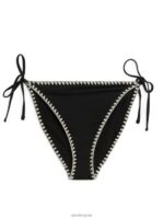 ARKET kleding 0DXJP609 zwart/gebroken wit bikinibroekje met striktanga vrouwen