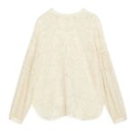 ARKET kleding 0DXJP68 gebroken wit blouse met bloemenjacquard vrouwen