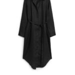 ARKET kleding 0DXJP69 zwart linnen overhemdjurk vrouwen