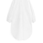 ARKET kleding 0DXJP72 wit jurk met ballonmouwen vrouwen
