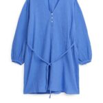ARKET kleding 0DXJP74 blauw katoenen mini-jurk vrouwen