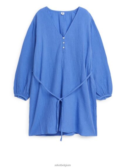 ARKET kleding 0DXJP74 blauw katoenen mini-jurk vrouwen