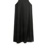 ARKET kleding 0DXJP78 zwart satijnen jurk vrouwen